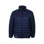 S10290 | Securadeal Navy Blue Quilted Puffer Jacket with a Stand up Collar and Full length Front Zipper