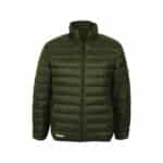 S10294 | Securadeal Olive Green Quilted Puffer Jacket with a Full length Zipper and Stand up Collar