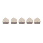 Untitled-1 | Securadeal Five White Wedge shaped Usb Hubs Lined Up in a Row Each with a Usb a Port on the Front