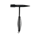 a16b04c2-2b53-4af9-85ce-68403bbc5546 | Securadeal T shaped Metal Corkscrew with a Long Spiraled Shaft Against a Gray Gradient Background