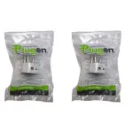 admin-ajax 1 | Securadeal Two White Usb Wall Chargers in Clear Plastic Packaging with Green plug On Branding Shown Side by Side