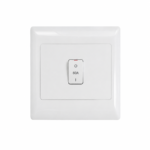 fbff3ed0-3125-4dfd-8413-63a848a8ccb5 | Securadeal White Square Wall Light Switch Plate with a Centered Vertical Toggle Labeled 0 60a I and a Small Red Indicator Above the Switch