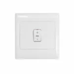 fbff3ed0-3125-4dfd-8413-63a848a8ccb5 | Securadeal White Square Wall Light Switch Plate with a Centered Vertical Toggle Labeled 0 60a I and a Small Red Indicator Above the Switch
