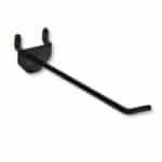 Black Wall mounted Coat Hook with a Curved Rod like Arm for Hanging Items
