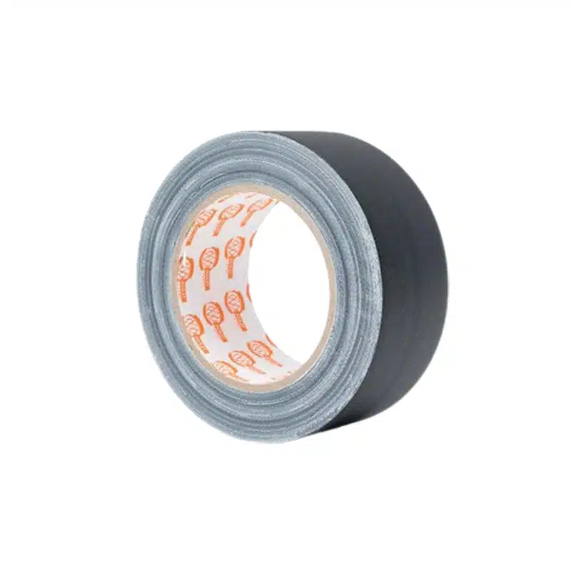 Roll of Black Adhesive Tape on a White Background
