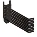 2 | Securadeal Black Metal Rack with Nine Parallel Curved Tubes Extending to the Right Mounted on a Base