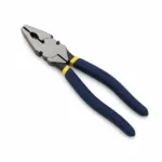6b8836de-9b32-4a85-b00d-2ddc4daec019 | Securadeal Needle nose Pliers with Blue Cushioned Handles on a White Background Angled to Show the Long Gripping Jaws