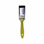 Yellow handled Paintbrush with Black Bristles Ready for Painting
