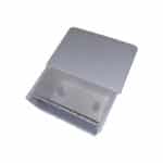 E11301 | Securadeal Open Gray Plastic Box with Hinged Lid and Empty Interior Showing Two Internal Pegs
