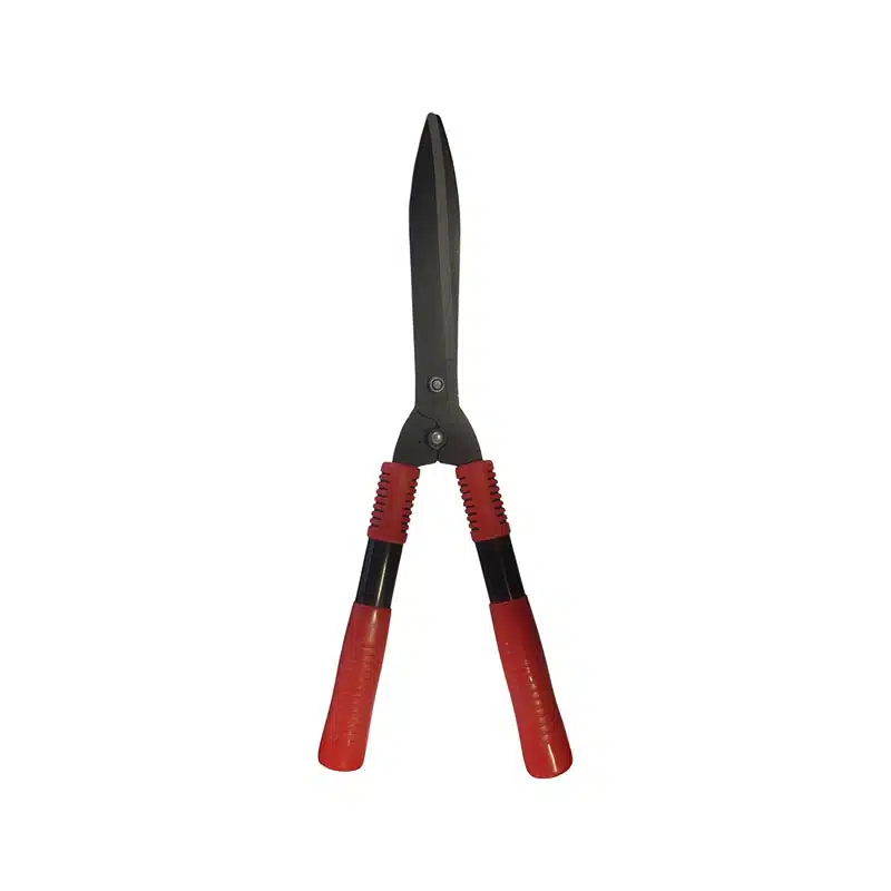 Red handled Handheld Pruning Shears with Black Blades for Trimming Small Branches