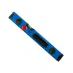 T11538 | Securadeal Blue Plastic Spirit Level with Bubble Vials Used to Check Level Alignment Shown Diagonally Across the Frame