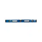 T11539 | Securadeal Blue Spirit Level Laid Horizontally with Two Inner Bubble Vials for Level Checking Used to Ensure Surfaces Are Plumb and Level