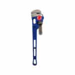T11556 | Securadeal Blue Adjustable Wrench with a Locking Red Knob Used for Gripping Pipes and Fittings on Plumbing Jobs