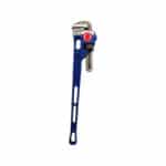 T11557 | Securadeal Blue Adjustable Pipe Wrench with Serrated Jaws and a Ruler like Scale on the Head Used for Gripping Pipes