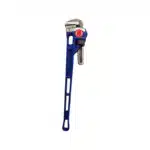 T11557 | Securadeal Blue Adjustable Pipe Wrench with Serrated Jaws and a Ruler like Scale on the Head Used for Gripping Pipes