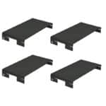 Four Black Metal Mounting Shelvesbrackets Arranged in a 2x2 Grid