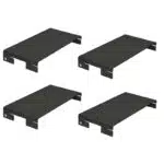 Untitled-1 | Securadeal Four Black Metal Mounting Shelvesbrackets Arranged in a 2x2 Grid
