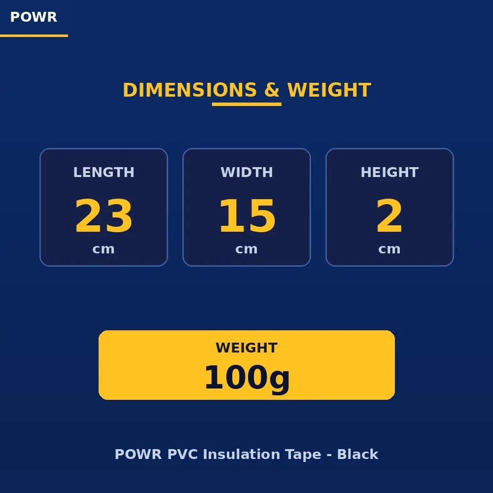 Powr Pvc Flame Retardant Insulation Tape 20m × 18mm   Premium Electrical  Lighting from Powr