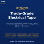Powr Pvc Flame Retardant Insulation Tape 20m × 18mm   Premium Electrical  Lighting from Powr