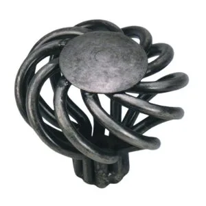 ROCO Knob Spiral Bird Cage Pewter