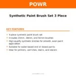 POWR Synthetic Paint Brush Set 3 Piece – key features | Securadeal Powr Synthetic Paint Brush Set 3 Piece Key Features