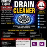 Triple Red Caustic Soda Liquid 1 Litre   Premium Cleaning  Household from Triple Red