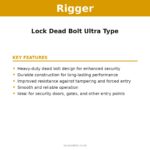 RIGGER Lock Dead Bolt Ultra Type – key features | Securadeal Rigger Lock Dead Bolt Ultra Type Key Features