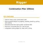 RIGGER Combination Plier 200mm – key features | Securadeal Rigger Combination Plier 200mm Key Features