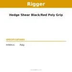 RIGGER Hedge Shear Black/Red Poly Grip – specifications | Securadeal Rigger Hedge Shear Blackred Poly Grip Specifications