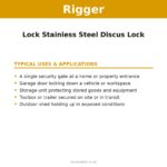 Rigger Lock Stainless Steel Discus Lock  Typical Uses
