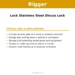 RIGGER Lock Stainless Steel Discus Lock – typical uses | Securadeal Rigger Lock Stainless Steel Discus Lock Typical Uses