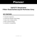 PIONEER SAFETY Respirator Filter-Dust/Solid/Liquid Particles Grey A1P2 (2PK) – key features | Securadeal Pioneer Safety Respirator Filter dustsolidliquid Particles Grey A1p2 2pk Key Features