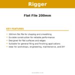 RIGGER Flat File 200mm – key features | Securadeal Rigger Flat File 200mm Key Features