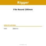 RIGGER File Round 200mm – specifications | Securadeal Rigger File Round 200mm Specifications