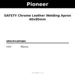 PIONEER SAFETY Chrome Leather Welding Apron 60x90mm – specifications | Securadeal Pioneer Safety Chrome Leather Welding Apron 60x90mm Specifications
