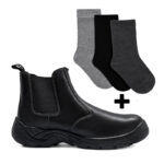 VP0017 | Securadeal Value Pack Contractors Chelsea Black + 3pairs Socks Premium Safety Ppe Workwear from Dot