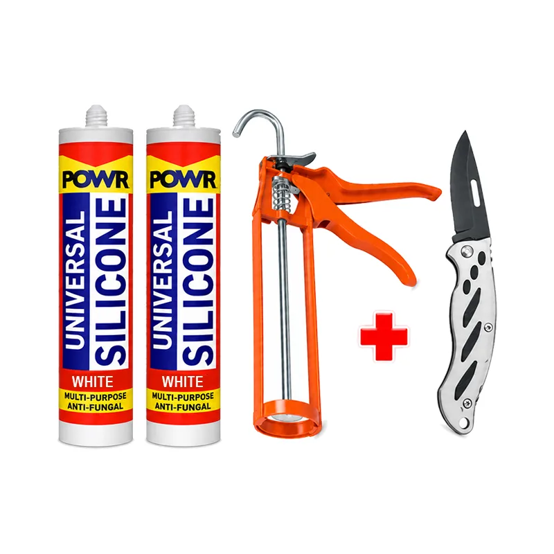 Value Pack Powr Paintable Acry Wht+ Skeleton Gun + Knife   Premium Squeegees from Securadeal